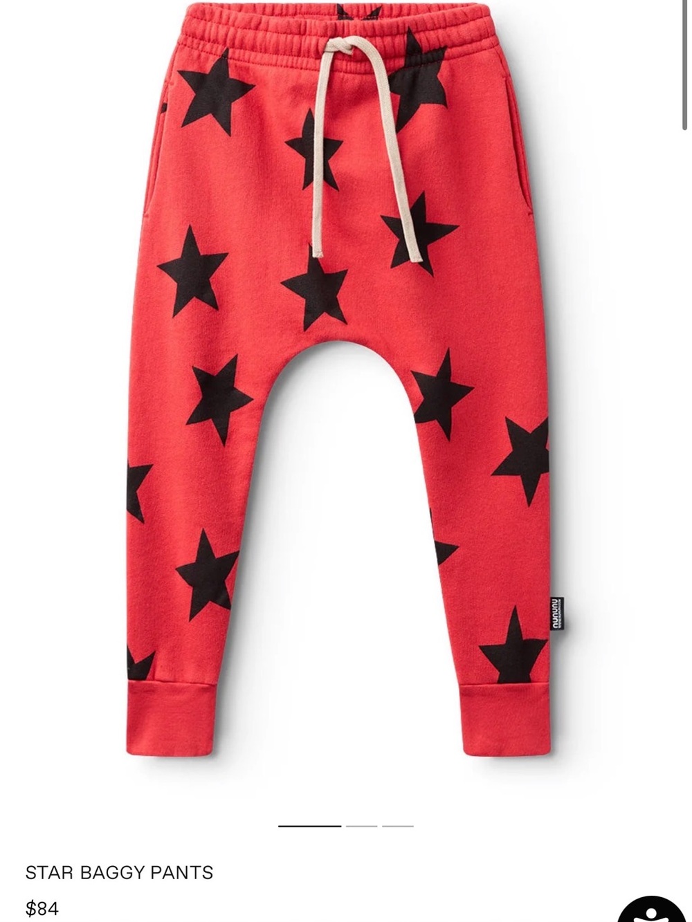 nununu Red Star joggers with Black Stars